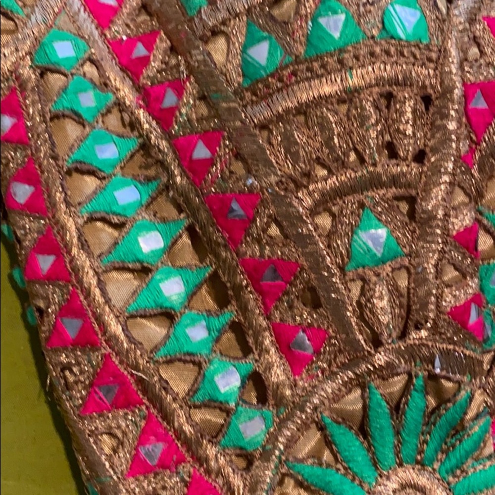 Mirror work Blouse and Saree - Picture 7 of 9